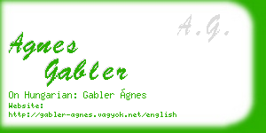 agnes gabler business card